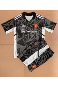 Manchester United Keeper Babyklær Tredje Fotballdrakt til barn 2022-23 Korte ermer (+ Korte bukser)